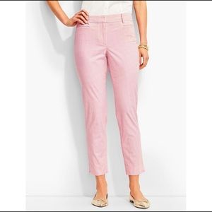 Talbots The Perfect Crop Pink Gingham Capri Pants